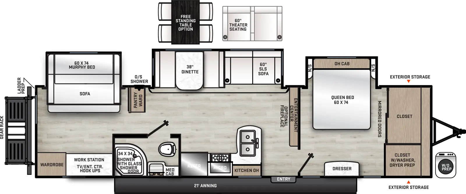 Catalina Legacy Edition 343BHTS-DEN Floorplan